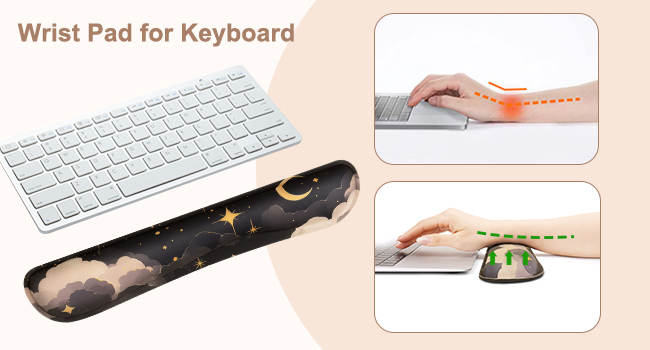 Ergonomic Mouse Pad and Keyboard Wrist Rest