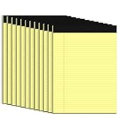 Yellow Legal Pad, 8.5 x 11 College Ruled Notepad, 12 Pack Legal Notepads 8.5 x 11 Writing Pads, 3...