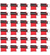 Yzpacc CPR Mask, Disposable CPR Shield Mask Emergency Mask with One-Way Valve Breathing Barrier f...