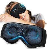 LC-dolida Sleep Mask Bluetooth Headphones Weighted Sleeping Mask 3D Eye Mask Pressure Relief Nigh...