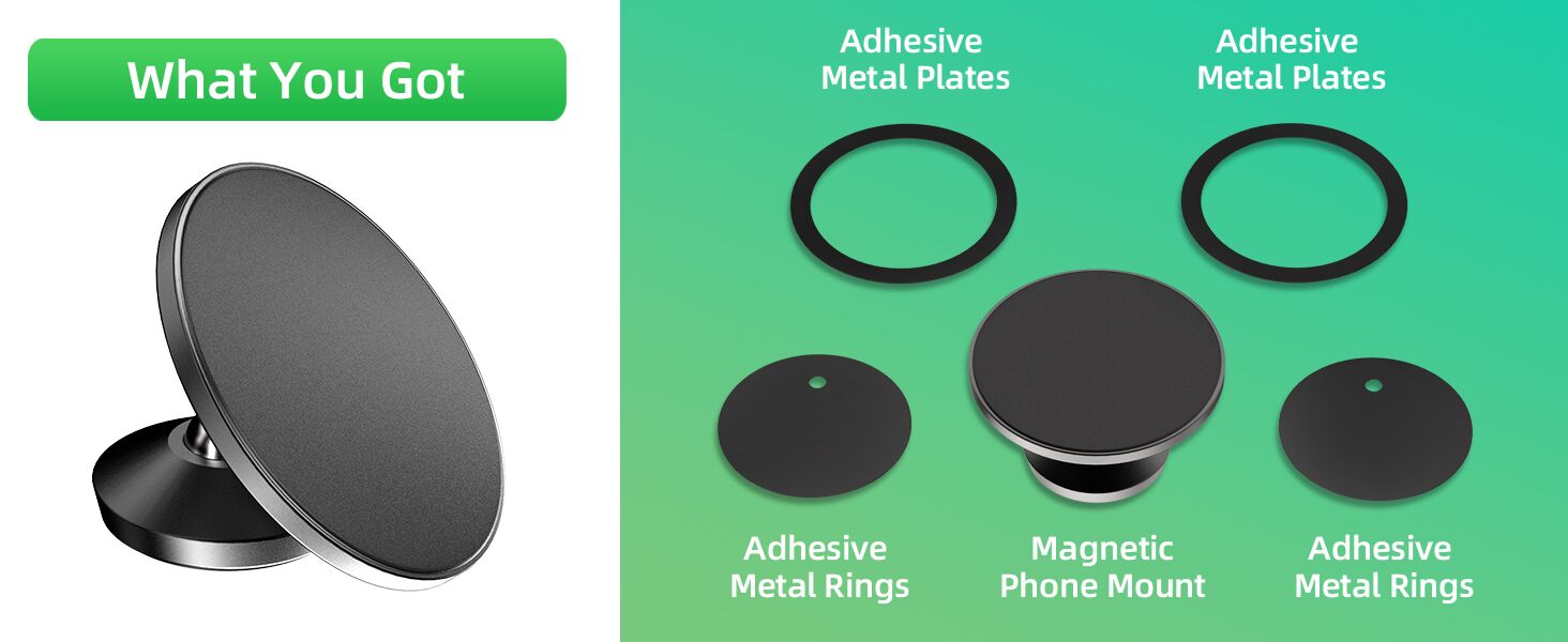 COMPACT AND PORTABLE Gym Buddy's magnet mount for cell phone compact and easy to carry