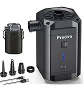 Preciva Electric Air Pump for Inflatables - 18W Portable Air Pump with 3 Nozzles - 4kPa Inflator/...