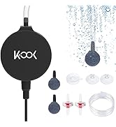 GuDoQi Aquarium Air Pump, 1 Watt Ultra Quiet Mini Oxygen Pump, Powerful Air Aerator Kit for Fish ...