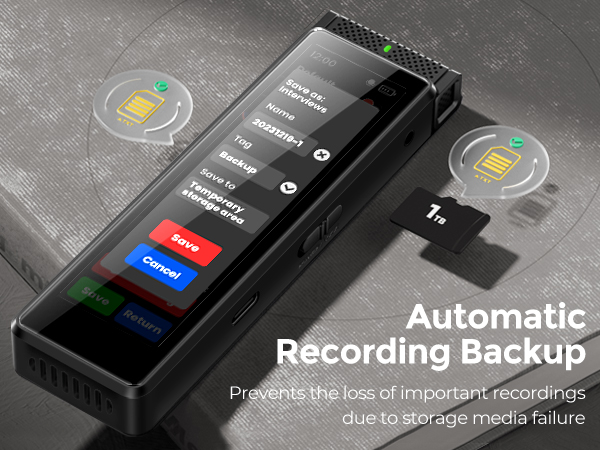 digital recorder backup automatically