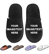 OHAJPAK Custom Slippers for Women Men House Slipper Non Slip Customized Image Logo Text Indoor Sh...