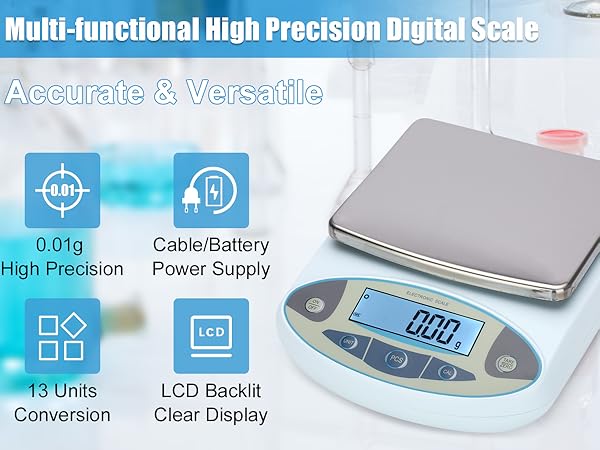 Lab Scale 6000gx0.01g Analytical Balance