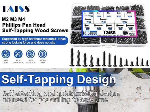 Phillips Pan Head Self Tapping Screws