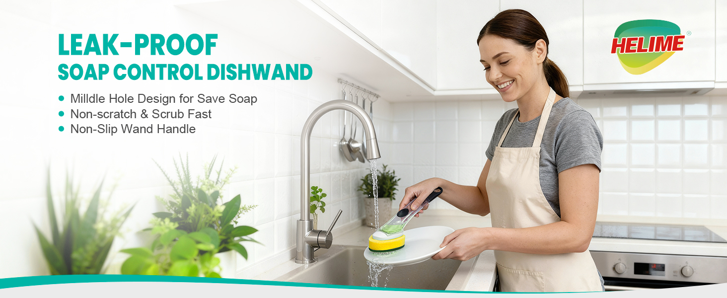 non scratch dish wand with handle cleaning soap control dishwand refills