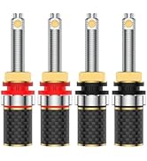 Viborg BP614R 4X Hi-end Speaker Binding Post Rhodium-Plated Pure Copper HiFi Speaker Banana Plug ...