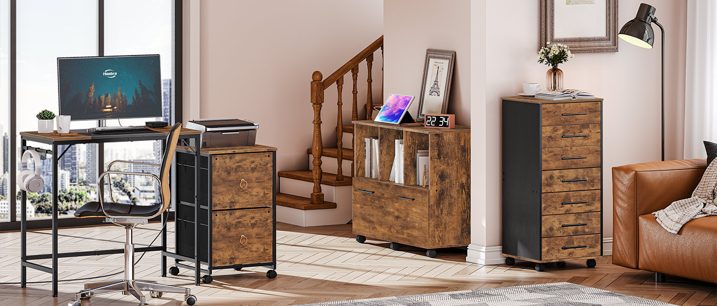 Mobile File Cabinet, Rolling Printer Stand, Vertical Filing Cabinet, Office Cabinet