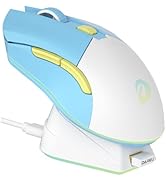 DAREU EM901X Wireless Gaming Mouse with Charging Dock Rechargeable RGB,12K DPI,7 Programmable But...