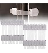 Inaya 16-Pack Child Proof Locks for Cabinet Doors, Drawers, Fridge, Toilet Seat, Dishwasher, Tras...