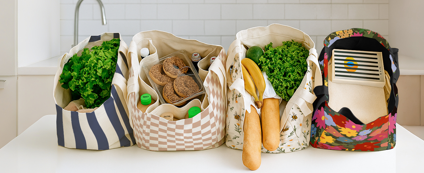Extra Large Cute Canvas Grocery Bag