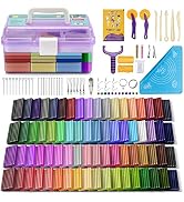Aestd-ST Polymer Clay 72 Colors, Modeling Clay for Kids, Non-Sticky Easy to Shape Oven Bake Clay ...