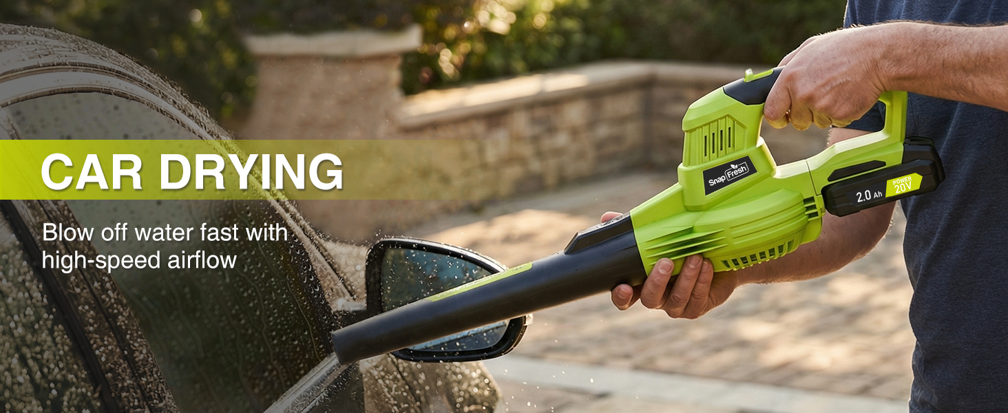 SnapFresh 20V Cordless Leaf Blower