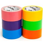 Craftzilla Rainbow Colored Duct Tape - 6 Bright Colors - 15yd x 2in - Multipack for Arts and Craf...