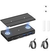 EJAY 10Gbps Magnetic USB-C Hub, 4-Port USB 3.2 Gen2 Data Transfer, Includes Sliding Rail, Screws ...