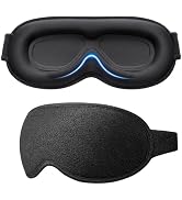 Gritin 100% Blackout Sleep Eye Mask for Women Men, Zero Eye Pressure Sleeping Mask - Ergonomic De...