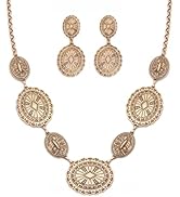TOPACC Western Jewelry Set for Women Metal Vintage Western Necklace with Earrings Cowgirl Jewery ...
