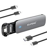 ELUTENG M.2 NVME SATA SSD Enclosure Aluminum USB 3.2 Gen 2 NVME to USB Adapter 10 Gbps Tool-Free ...