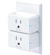 Govee Smart Plug 15A, WiFi Bluetooth Outlets 2 Pack Work with Alexa and Google Assistant, WiFi Pl...