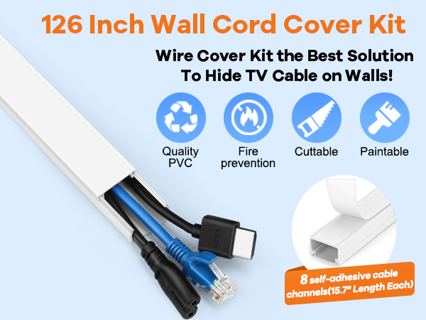 wall cord cover kit