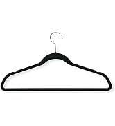 Honey Can Do 35-Pack Slim-Profile Non-Slip Velvet Hangers, Black HNG-08656 Black