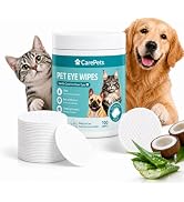 jioijioi Pets Eye Wipes,Eye Defense Wipes,Tear Stain Remover for Pet,Gentle Textured Eyes Area Wi...