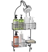SMARTAKE Hanging Shower Head Caddy, Rustproof Bathroom Shower Shelf Organizer, SUS201 Stainless S...