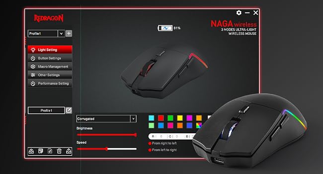 Redragon M730 Pro mouse with programmable RGB for PC play enables personalized performance