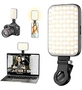 Selfie Light – 3000mAh Rechargeable Phone Light Clip with Digital Display, 3 Light Modes & 10 Bri...