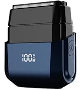 CLIKTAG Electric Foil Shaver for Men, Mini Portable Face Razor, 3 Floating Blades, LED Display, I...