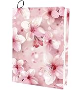 CRASPIRE Cherry Stretchable Book Cover Sakura Flower Washable Reusable Large Nylon Book Protector...