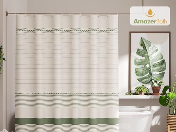 AmazerBath Boho Shower Curtain