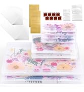 Aboofx 8PCS Dried Flower Storage Set with Blotting Paper,Ziplock Bag and Desiccant,Flower Preserv...