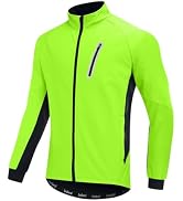 baleaf Men's Winter Cycling Jackets Water Resistant Thermal Running Softshell Jacket Warm Cold We...