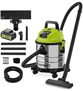 YOWMOFT 4 Gallon Cordless Shop Vac, Cordless Shop Vacuum Wet and Dry with 16 Kpa Strong Suction &...