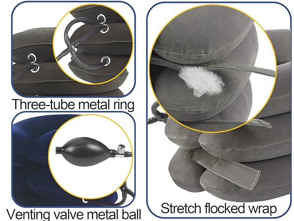 Inflatable cervical traction device