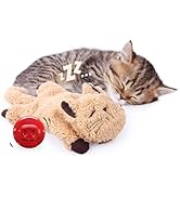ALL FOR PAWS Cat Toys for Indoor Cats, Purring Cat, Catnip Toys, Cat Plush Toy, Cat Pillow, Anxie...