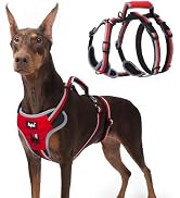 PUPTECK Escape Proof Dog Harness with Padded Handle, No Pull Pet Vest Harness Durable Reflective ...