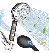 FEELSO Filtered Shower Head with Handheld, High Pressure 7-Spray Showerhead with Filters for Hard...