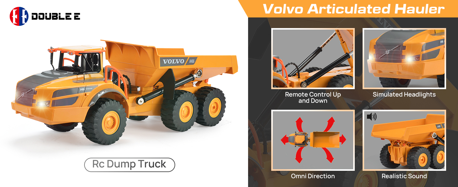 remote control toys contruction toys rc dump truck for kids boys toys age 6-8