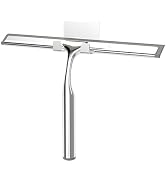 Shower Squeegee for Glass Doors, Stainless Steel Shower Squeegee for Bathroom, Window and Tiles, ...