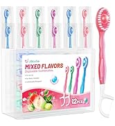 Litlcutie 5 in 1 Travel Toothbrush Set, Disposable Mini Toothbrush with Toothpaste + Floss + Pick...