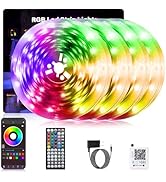 NBBUFF Led Lights for Bedroom Smart App Controlled 400FT(4 Rolls) RGB Strip Lights for Bedroom, S...