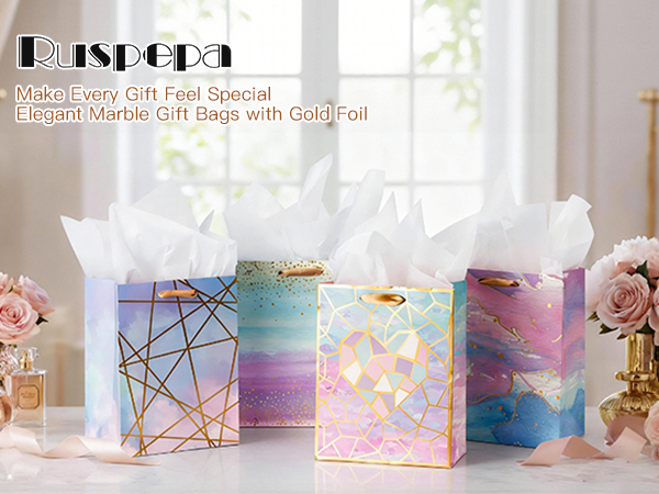 Marble Pattern Gift Bag