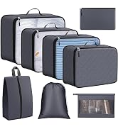 ExploreBliss Packing Cubes for Suitcases, Durable Packing Cubes for Travel, Foldable Suitcase Org...