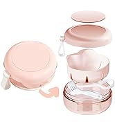MURRI&MURRDI Retainer Case, Denture Case, Denture Bath Box with Strainer Basket, Cute Denture Hol...