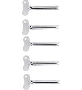 5Pcs Silvery Metal Tube Squeezer Keys, Toothpaste Metal Hair Dye Color Key Roller Dispenser Tool ...