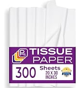 White Tissue Paper Bulk | White Tissue Paper for Gift Bags | 20 X 30 Inch - 300 Sheets | Acid Fre...